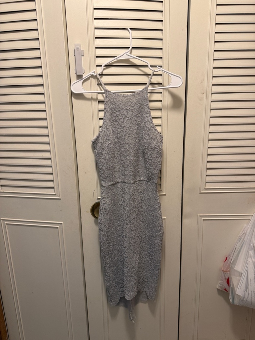 Soprano Silver Lace High Low Dress